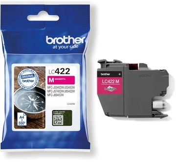 Een Brother inktcartridge, 550 pagina's, OEM LC-422M, magenta koop je bij Muys Kantoor & Kado