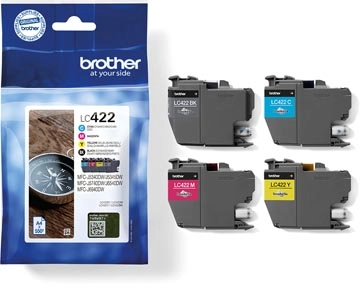 Een Brother inktcartridge, 550 pagina's, OEM LC-422VAL, 4 kleuren koop je bij Muys Kantoor & Kado