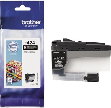 Een Brother inktcartridge, 750 pagina's, OEM LC-424BK, zwart koop je bij Muys Kantoor & Kado