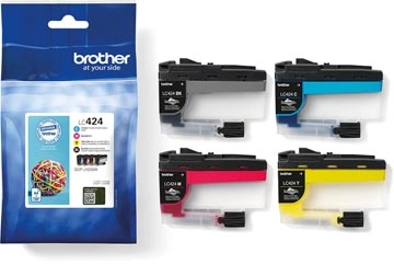 Een Brother inktcartridge, 750 pagina's, OEM LC-424VAL, 4 kleuren koop je bij Muys Kantoor & Kado