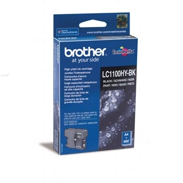 Een Brother inktcartridge, 900 pagina's, OEM LC-1100HYBK, zwart koop je bij Muys Kantoor & Kado