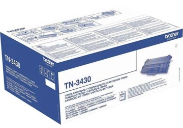 Een Brother toner, 3.000 pagina's, OEM TN-3430, zwart koop je bij Muys Kantoor & Kado