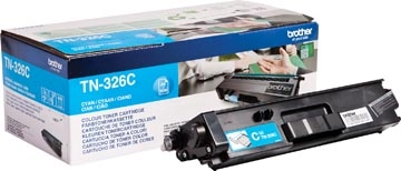 Een Brother toner, 3.500 pagina's, OEM TN-326C, cyaan koop je bij Muys Kantoor & Kado