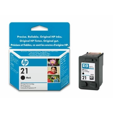 Een HP inktcartridge 21, 190 pagina's, OEM C9351AE, zwart koop je bij Muys Kantoor & Kado