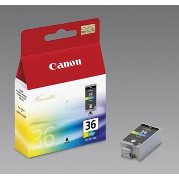 Een Canon inktcartridge CLI-36, 249 pagina's, OEM 1511B001, 3 kleuren koop je bij Muys Kantoor & Kado