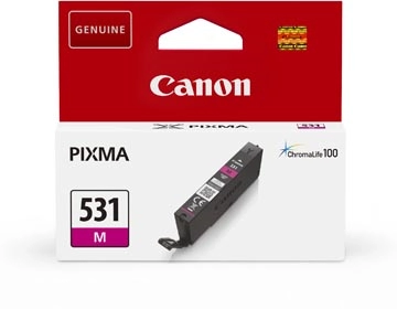 Een Canon inktcartridge CLI-531, 515 pagina's, OEM 6120C001, magenta koop je bij Muys Kantoor & Kado