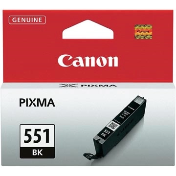 Een Canon inktcartridge CLI-551BK, 1.795 pagina's, OEM 6508B001, zwart koop je bij Muys Kantoor & Kado