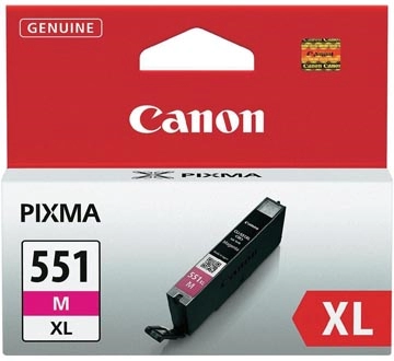 Een Canon inktcartridge CLI-551M-XL, 680 pagina's, OEM 6445B001, magenta koop je bij Muys Kantoor & Kado