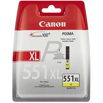 Een Canon inktcartridge CLI-551Y-XL, 695 pagina's, OEM 6446B001, geel koop je bij Muys Kantoor & Kado