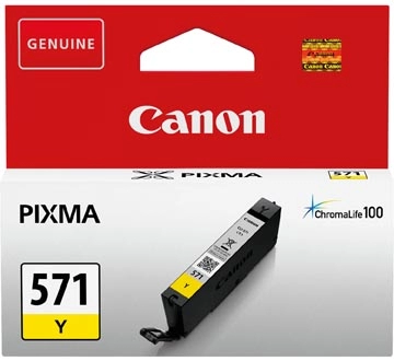 Een Canon inktcartridge CLI-571Y, 173 foto's, OEM 0388C001, geel koop je bij Muys Kantoor & Kado