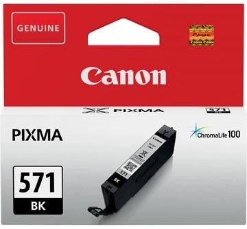 Een Canon inktcartridge CLI-571Z, 398 foto's, OEM 0385C001, zwart koop je bij Muys Kantoor & Kado