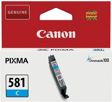 Een Canon inktcartridge CLI-581C, 250 foto's, OEM 2103C001, cyaan koop je bij Muys Kantoor & Kado