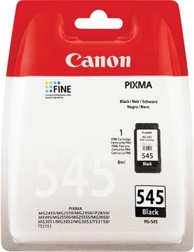 Een Canon inktcartridge PG-545, 180 pagina's, OEM 8287B001, zwart koop je bij Muys Kantoor & Kado