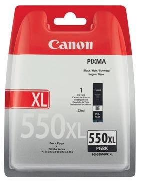 Een Canon inktcartridge PGI-550PGBK-XL, 500 pagina's, OEM 6431B001, zwart koop je bij Muys Kantoor & Kado