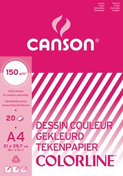 Een Canson gekleurd tekenpapier Colorline ft 21 x 29,7 cm (A4) koop je bij Muys Kantoor & Kado