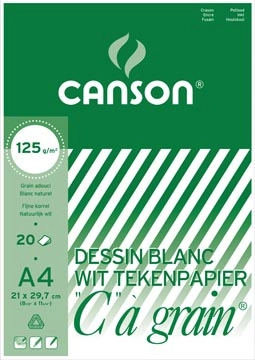 Een Canson tekenblok C à grain 125 g/m², ft 21 x 29,7 cm (A4) koop je bij Muys Kantoor & Kado