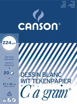 Een Canson tekenblok C à grain 224 g/m², ft 27 x 36 cm koop je bij Muys Kantoor & Kado