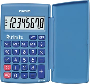 Een Casio zakrekenmachine Petite FX, blauw koop je bij Muys Kantoor & Kado