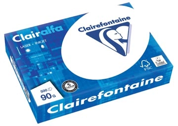 Een Clairefontaine Clairalfa presentatiepapier A4, 90 g, pak van 500 vel koop je bij Muys Kantoor & Kado