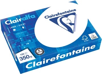 Een Clairefontaine Clairalfa presentatiepapier ft A4, 350 g, pak van 125 vel koop je bij Muys Kantoor & Kado