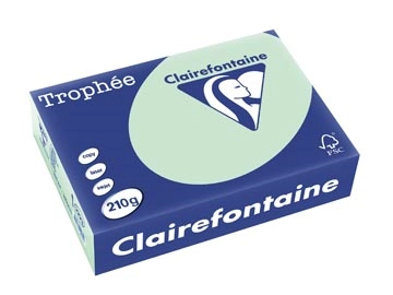 Een Clairefontaine Trophée Pastel, gekleurd papier, A4, 210 g, 250 vel, groen koop je bij Muys Kantoor & Kado