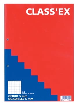 Een Class'ex cursusblok, geruit 5 mm, blok van 100 vel koop je bij Muys Kantoor & Kado