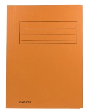 Een Class'ex dossiermap, 3 kleppen ft 23,7 x 34,7 cm (voor ft folio), oranje koop je bij Muys Kantoor & Kado