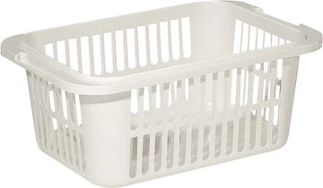 Een Curver Lingo wasmand, 66,5 x 43,5 x 38 cm, wit koop je bij Muys Kantoor & Kado