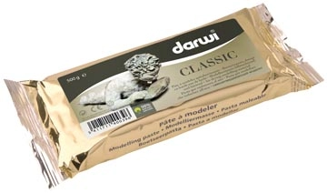 Een Darwi boetseerpasta Classic, pak van 500 g, wit koop je bij Muys Kantoor & Kado