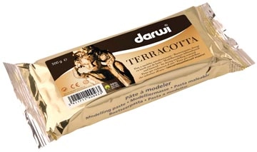 Een Darwi boetseerpasta Terracotta, pak van 500 g koop je bij Muys Kantoor & Kado