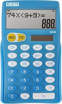 Een Desq bureaurekenmachine primair onderwijs 30200, blauw koop je bij Muys Kantoor & Kado