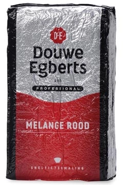 Een Douwe Egberts gemalen koffie voor snelfilters Rood, pak van 1 kg koop je bij Muys Kantoor & Kado