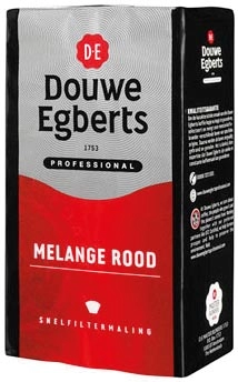 Een Douwe Egberts gemalen koffie voor snelfilters Rood, pak van 500 g koop je bij Muys Kantoor & Kado