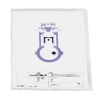 Een Durable L-map A4, transparant, 10 stuks koop je bij Muys Kantoor & Kado