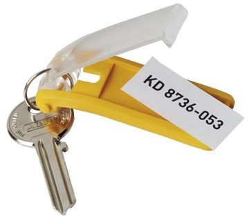 Een Durable sleutelhanger Key Clip, geel, pak van 6 stuks koop je bij Muys Kantoor & Kado