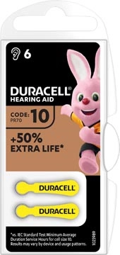 Een Duracell hoortoestelbatterijen DA10, blister van 6 stuks koop je bij Muys Kantoor & Kado