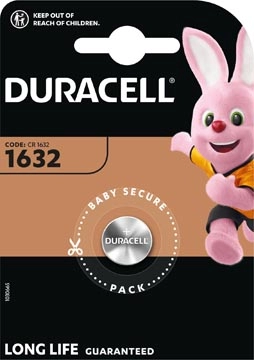 Een Duracell knoopcel Specialty Electronics CR1632, blister van 1 stuk koop je bij Muys Kantoor & Kado