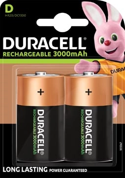 Een Duracell oplaadbare batterijen D, blister van 2 stuks koop je bij Muys Kantoor & Kado