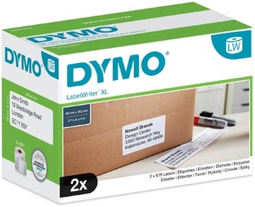 Een Dymo etiketten LabelWriter ft 102 x 59 mm, wit, 1150 etiketten koop je bij Muys Kantoor & Kado