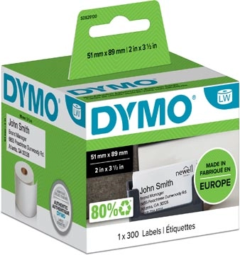 Een Dymo etiketten LabelWriter ft 51 x 89 mm, wit, 300 etiketten koop je bij Muys Kantoor & Kado