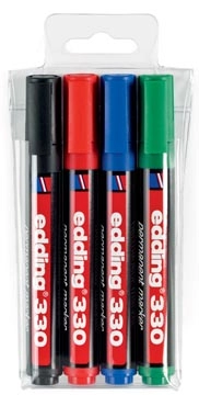 Een Edding Permanent marker e-330, etui van 4 stuks koop je bij Muys Kantoor & Kado