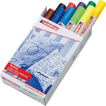 Een Edding textielstift 4500, set van 10 stuks in geassorteerde basiskleuren koop je bij Muys Kantoor & Kado