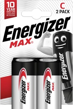 Een Energizer batterijen Max C, blister van 2 stuks koop je bij Muys Kantoor & Kado