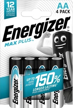 Een Energizer batterijen Max Plus AA/LR06/E91, blister van 4 koop je bij Muys Kantoor & Kado