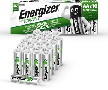 Een Energizer herlaadbare batterijen Power Plus 2000 AA/HR6/NH15, pak van 10 stuks koop je bij Muys Kantoor & Kado