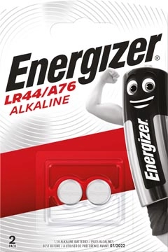 Een Energizer knoopcel LR44/A76, blister van 2 stuks koop je bij Muys Kantoor & Kado