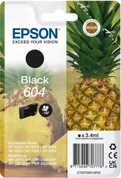 Een Epson inktcartridge 604, 150 pagina's, OEM C13T10G14010, zwart koop je bij Muys Kantoor & Kado