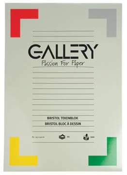 Een Gallery Bristol tekenblok, ft 29,7 x 42 cm, A3, 200 g m², 20 vel koop je bij Muys Kantoor & Kado