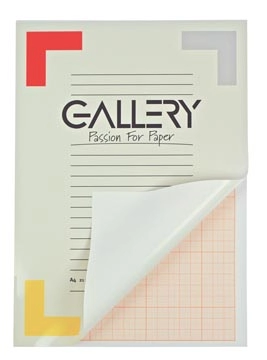 Een Gallery millimeterpapier, ft 21 x 29,7 cm (A4), blok van 50 vel koop je bij Muys Kantoor & Kado