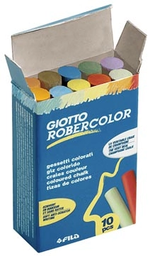 Een Giotto krijt Robercolor, doos met 10 krijtjes in geassorteerde kleuren koop je bij Muys Kantoor & Kado